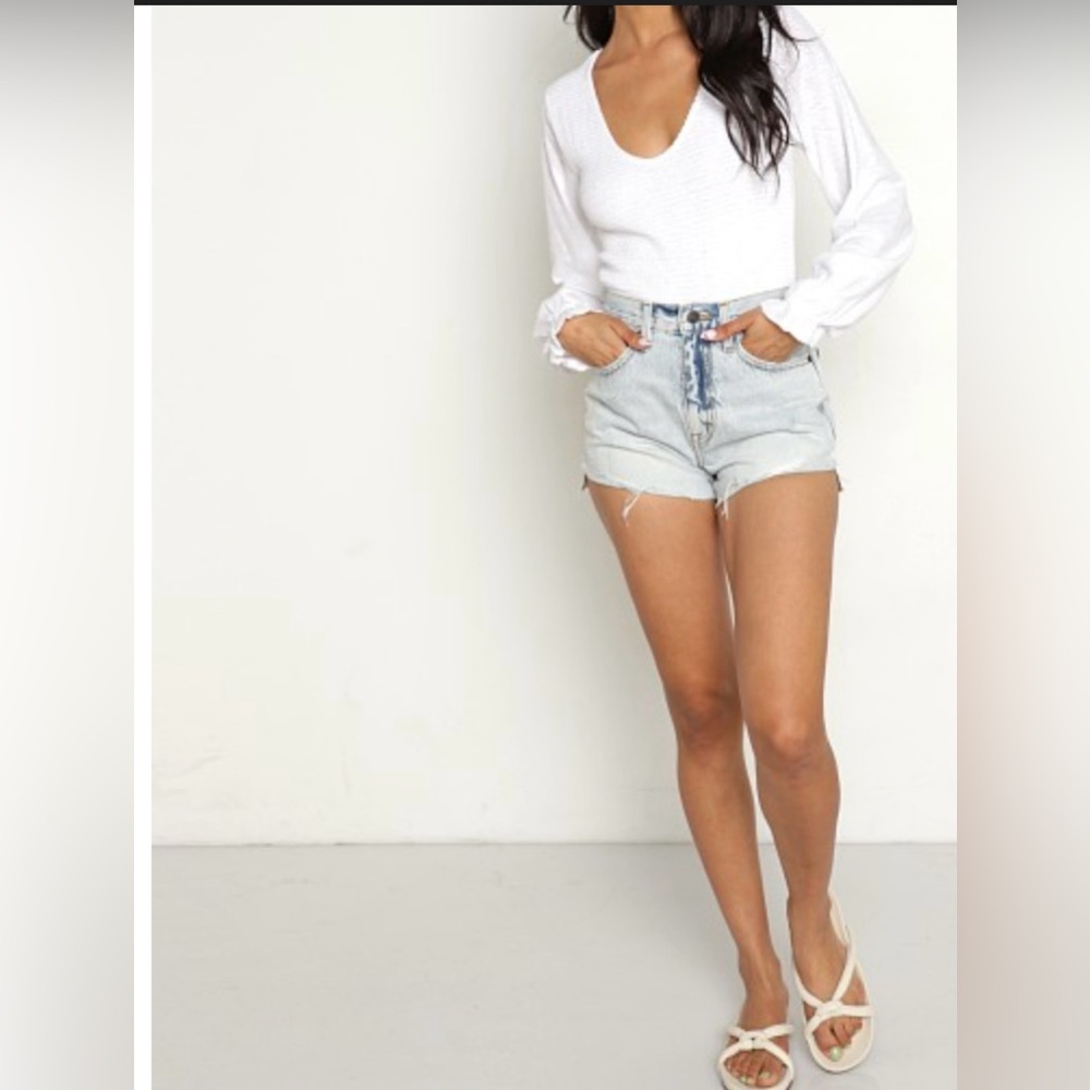 Pistola Kylee Relaxed High Rise Cuffed Jean Short St Tropez - Picture 5 of 11